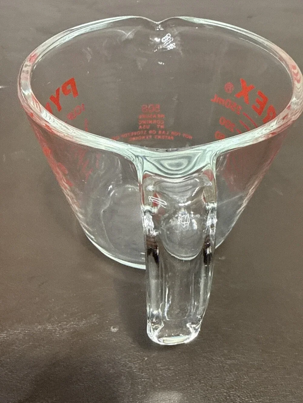 PYREX Vintage Measuring 1 Cup Glass‎ 8oz RED Lettering USA Model 508 Corning NY